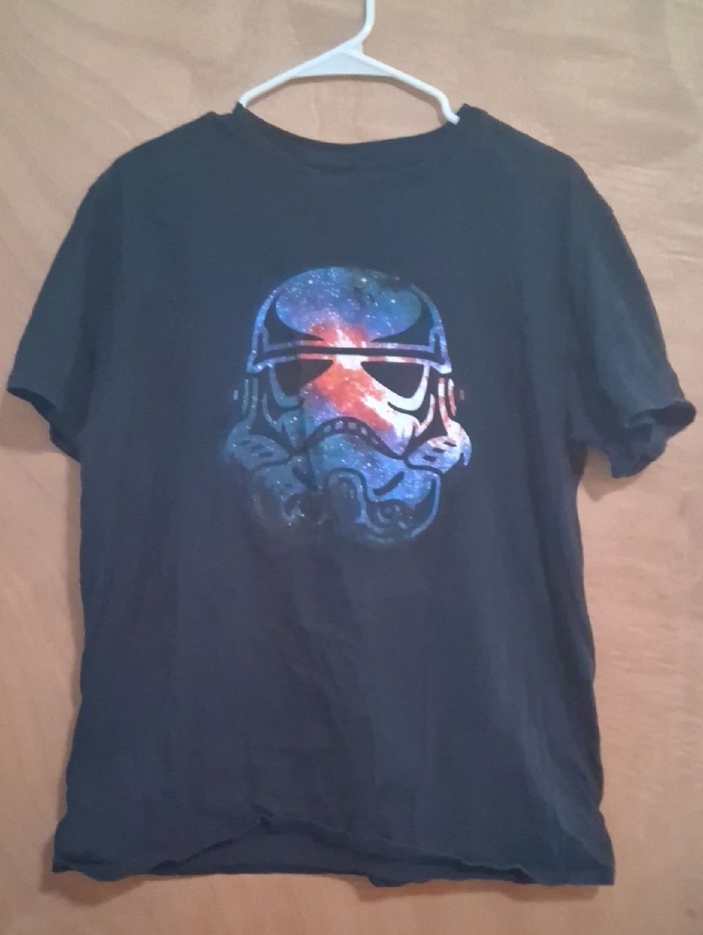 Star Wars Black Tee with Blue and Red Galaxy Stormtrooper